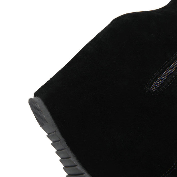 Women's Tall Lace-Up Platform Wedge Boots