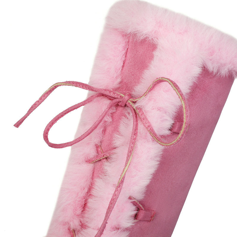 Women's Faux Fur-Trim Platform Knee-High Boots