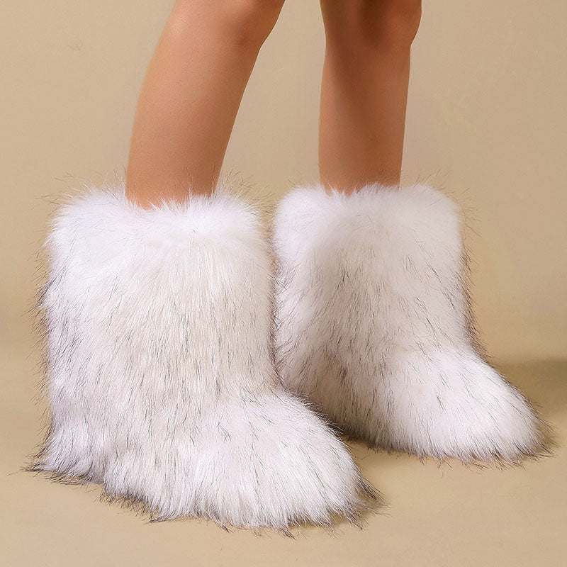Women’s Shaggy Faux Fur Ankle Boots