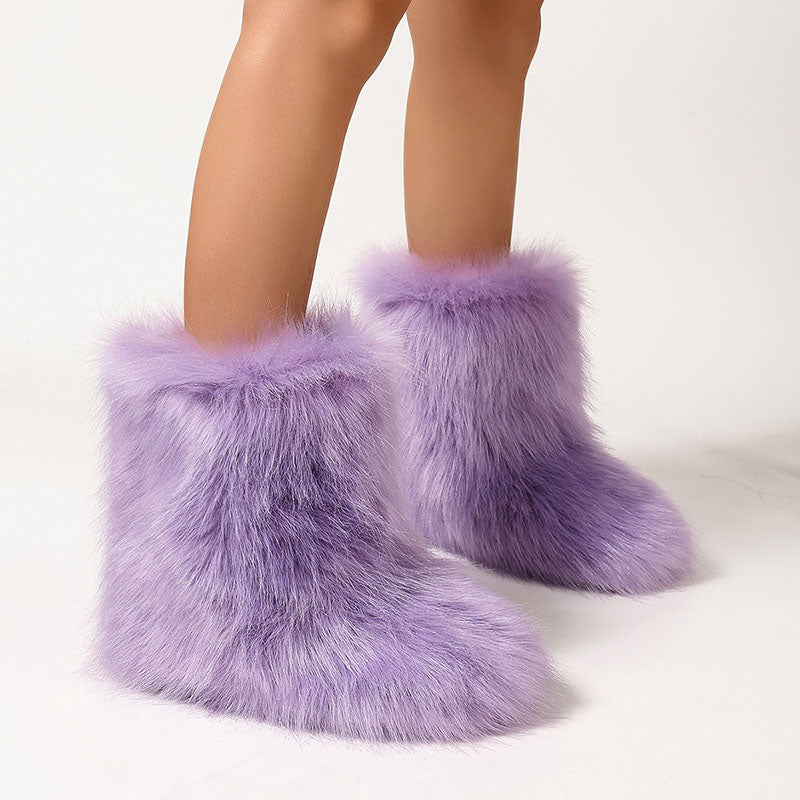 Women’s Shaggy Faux Fur Ankle Boots