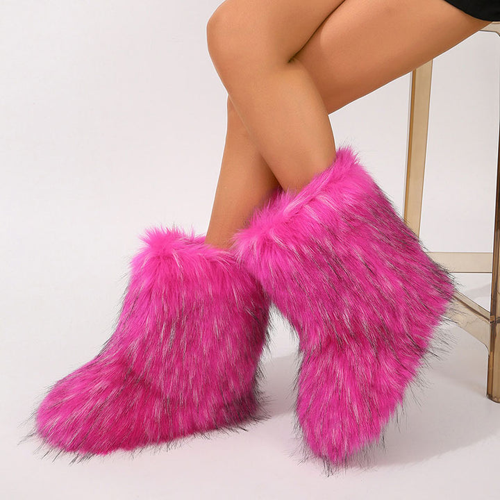 Women’s Shaggy Faux Fur Ankle Boots