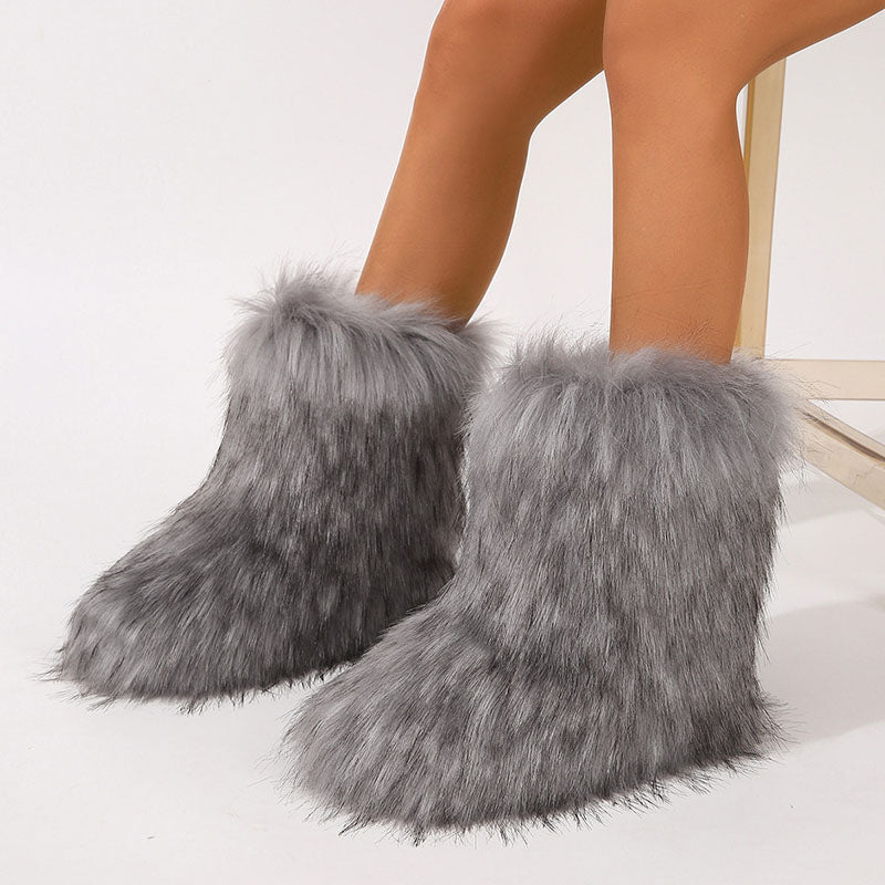 Women’s Shaggy Faux Fur Ankle Boots