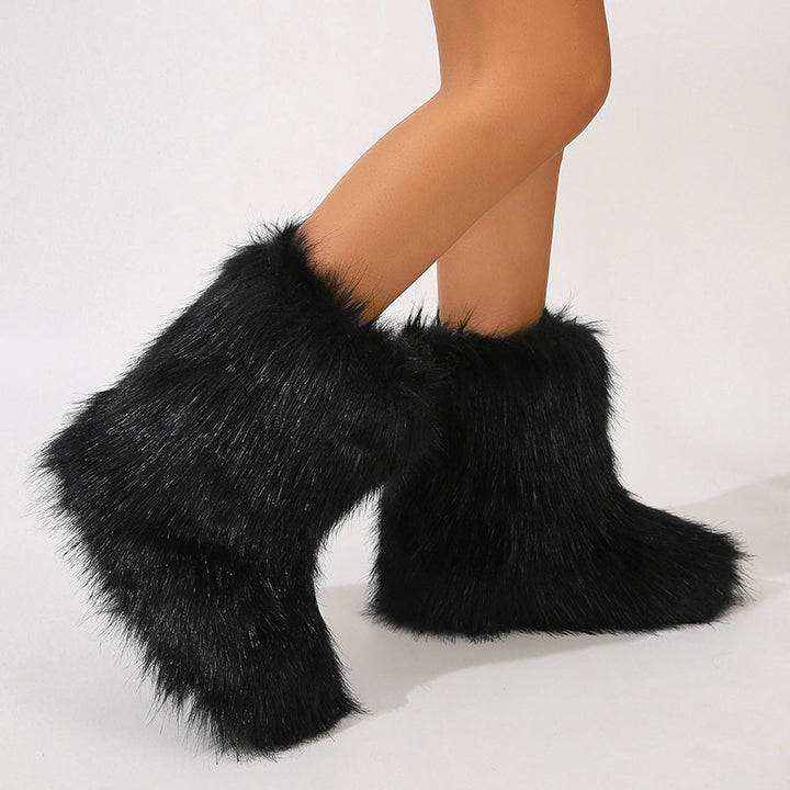 Women’s Shaggy Faux Fur Ankle Boots