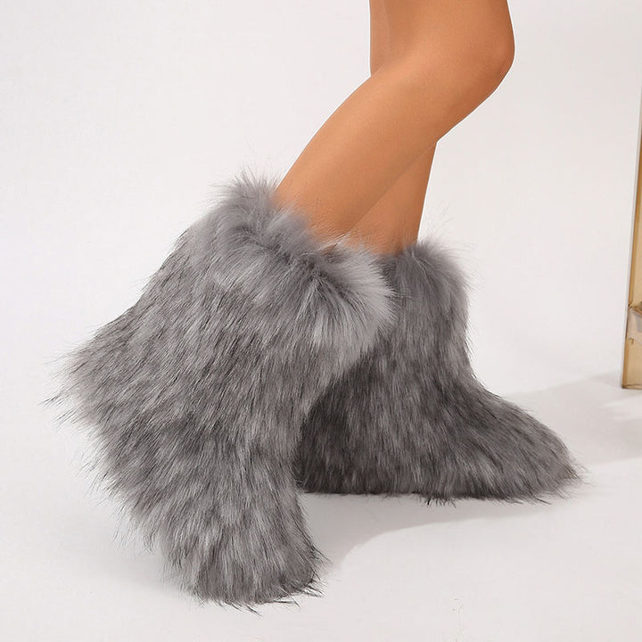 Women’s Shaggy Faux Fur Ankle Boots