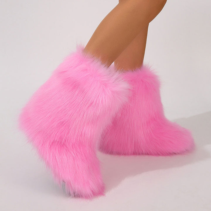 Women’s Shaggy Faux Fur Ankle Boots