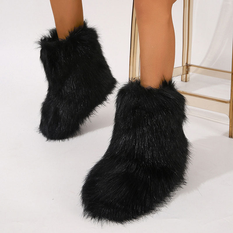 Women’s Shaggy Faux Fur Ankle Boots