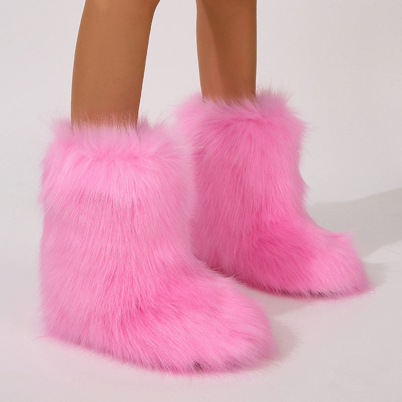 Women’s Shaggy Faux Fur Ankle Boots