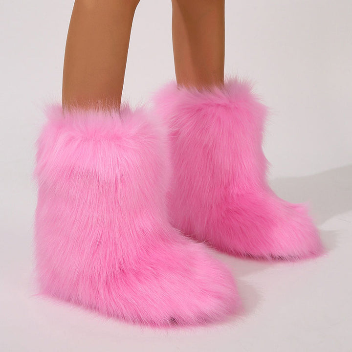 Women’s Shaggy Faux Fur Ankle Boots