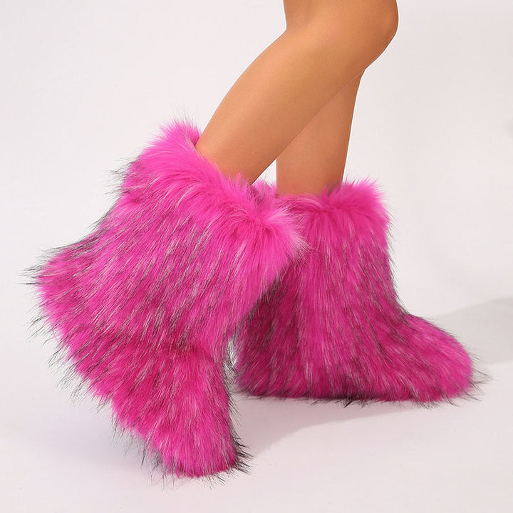 Women’s Shaggy Faux Fur Ankle Boots
