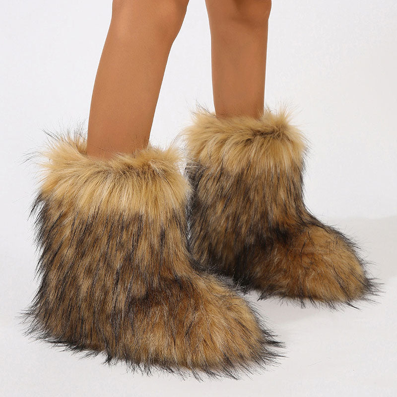 Women’s Shaggy Faux Fur Ankle Boots