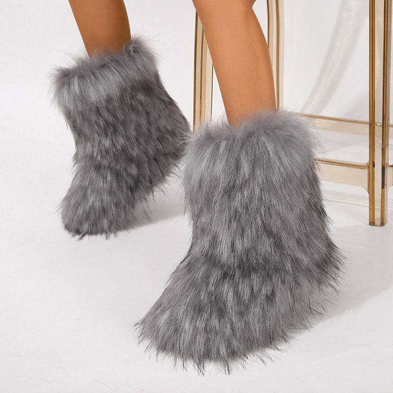 Women’s Shaggy Faux Fur Ankle Boots