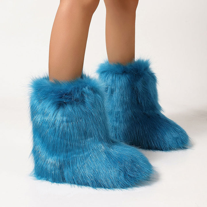 Women’s Shaggy Faux Fur Ankle Boots