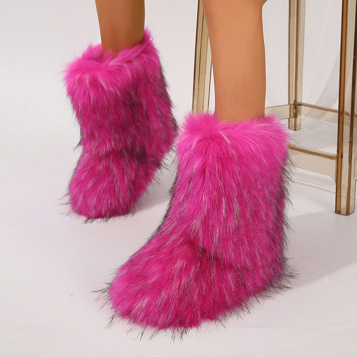 Women’s Shaggy Faux Fur Ankle Boots
