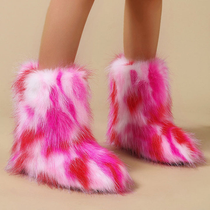 Women’s Shaggy Faux Fur Ankle Boots