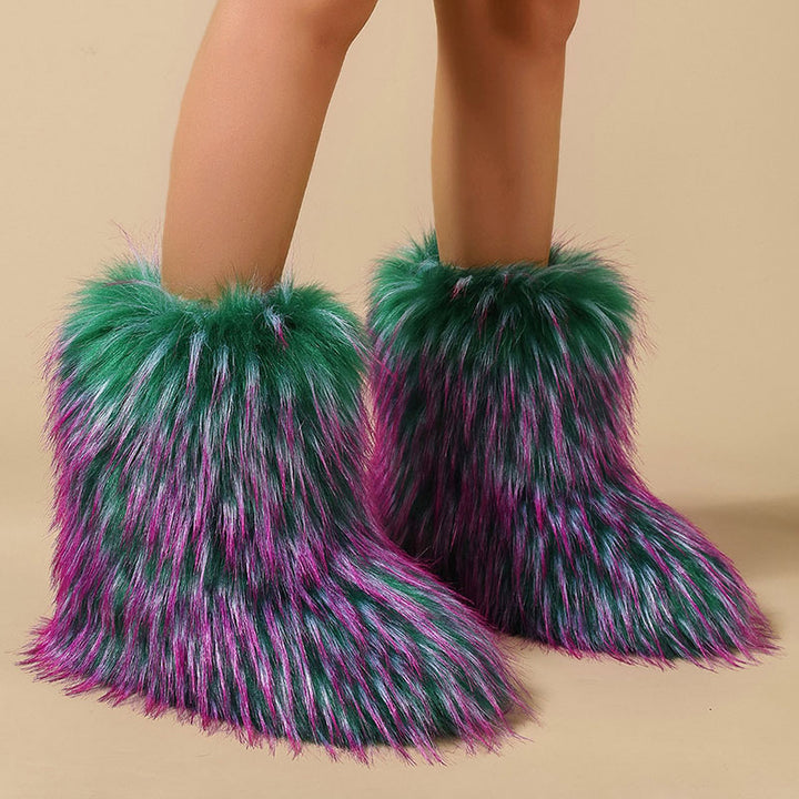 Women’s Shaggy Faux Fur Ankle Boots