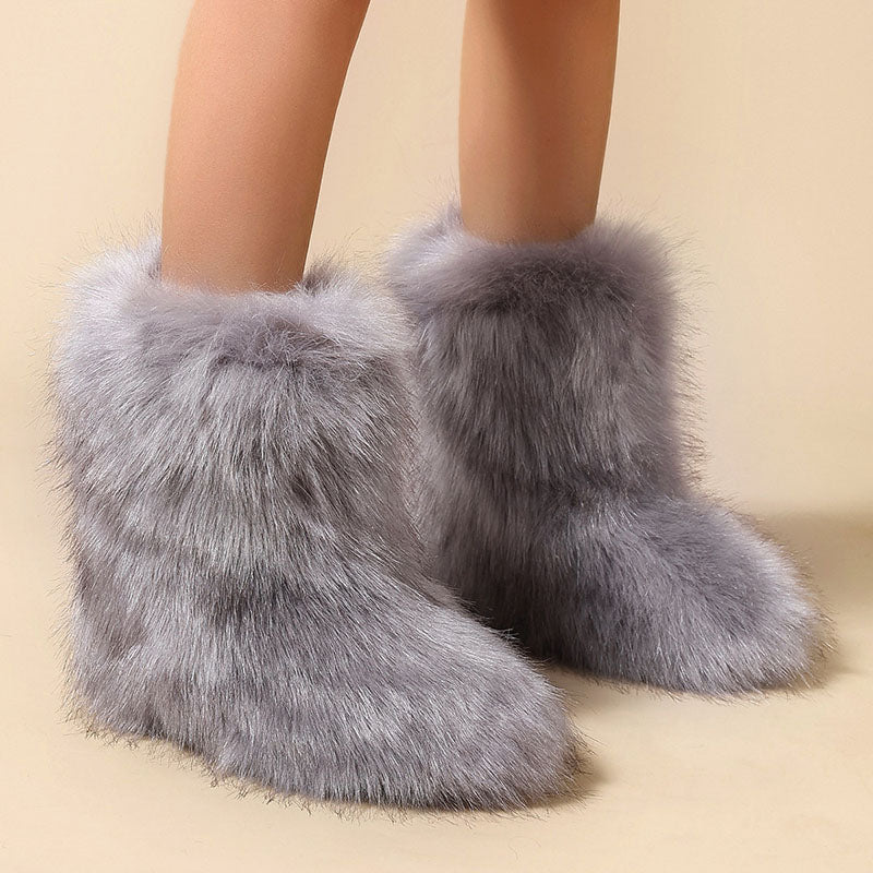 Women’s Shaggy Faux Fur Ankle Boots