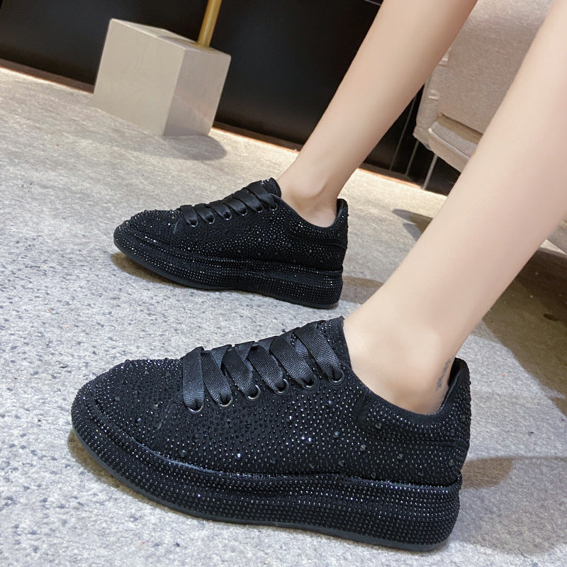 Women’s Full-Rhinestone Platform Sneakers