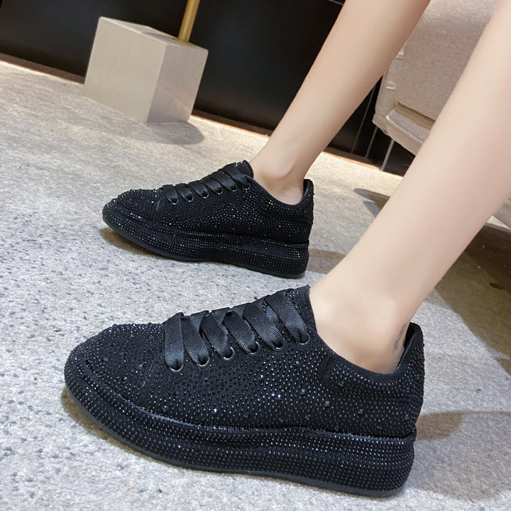 Women’s Full-Rhinestone Platform Sneakers