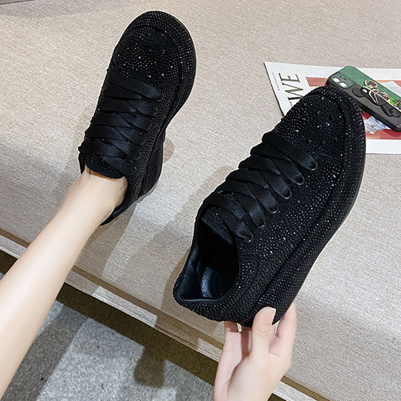 Women’s Full-Rhinestone Platform Sneakers