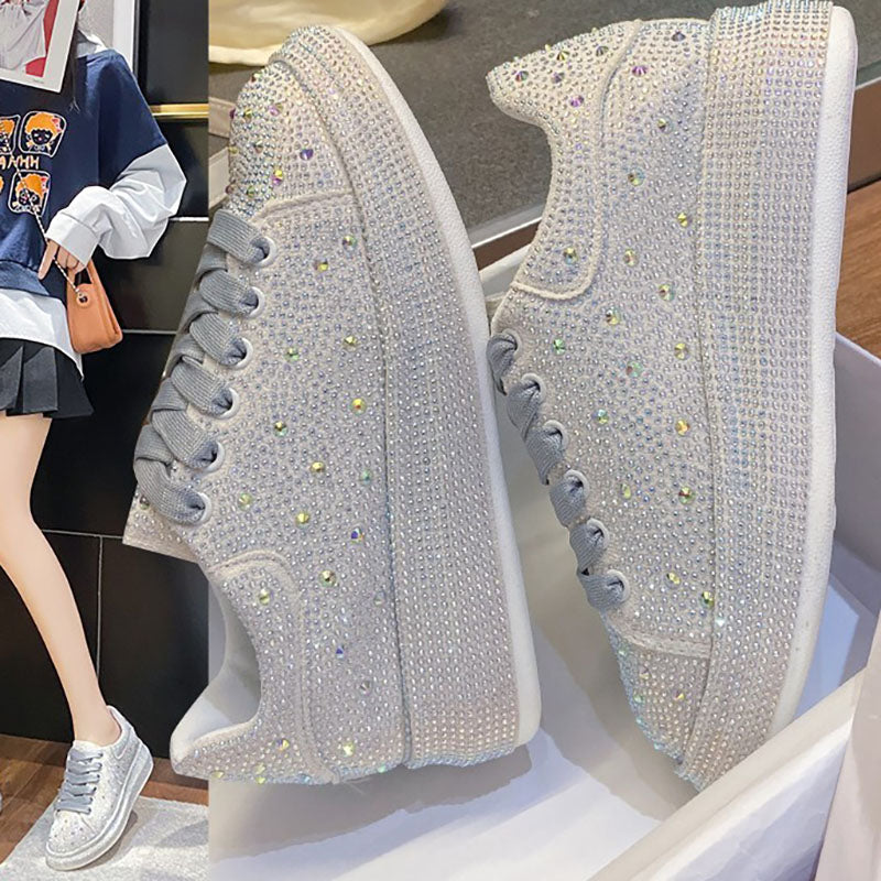 Women’s Full-Rhinestone Platform Sneakers