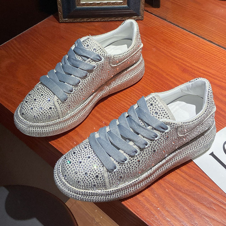 Women’s Full-Rhinestone Platform Sneakers