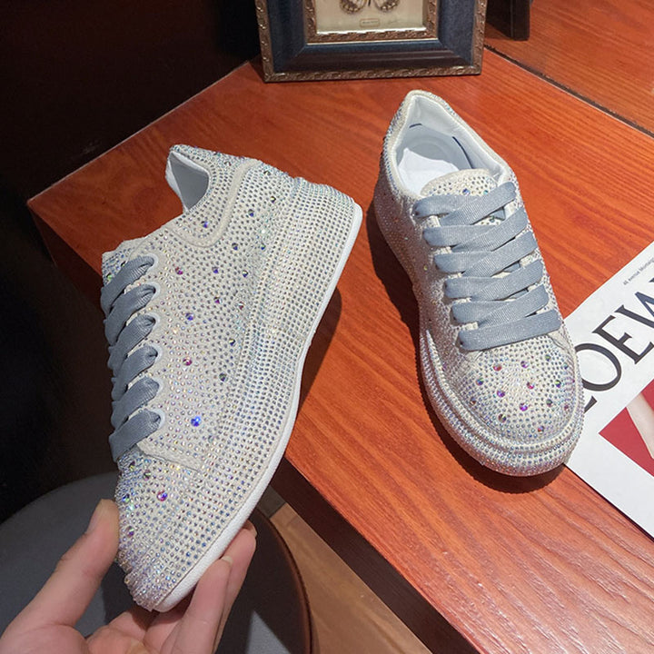 Women’s Full-Rhinestone Platform Sneakers