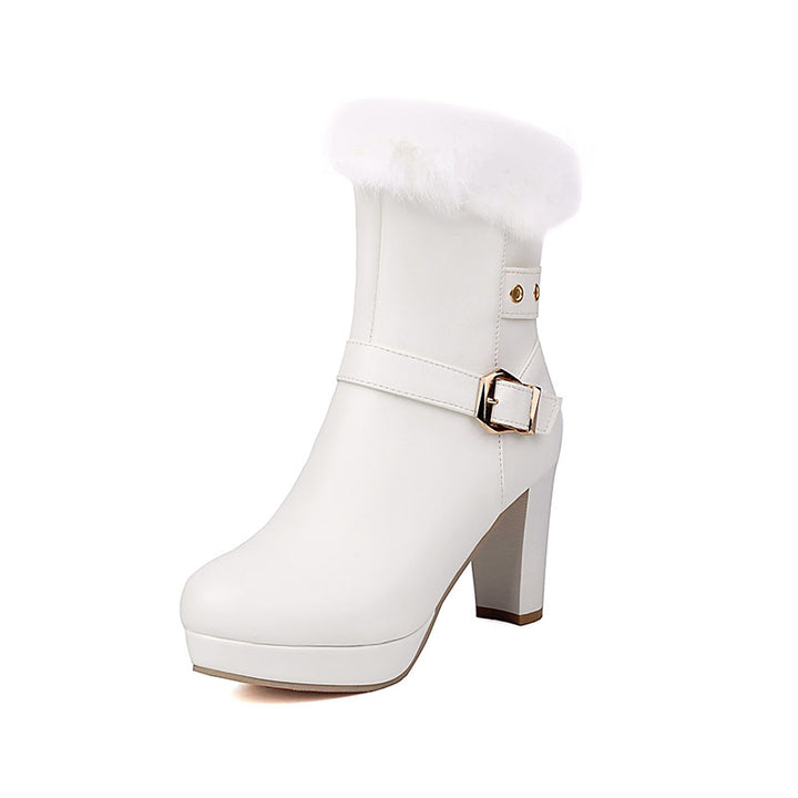 Women’s Plush Cuff Platform Ankle Boots
