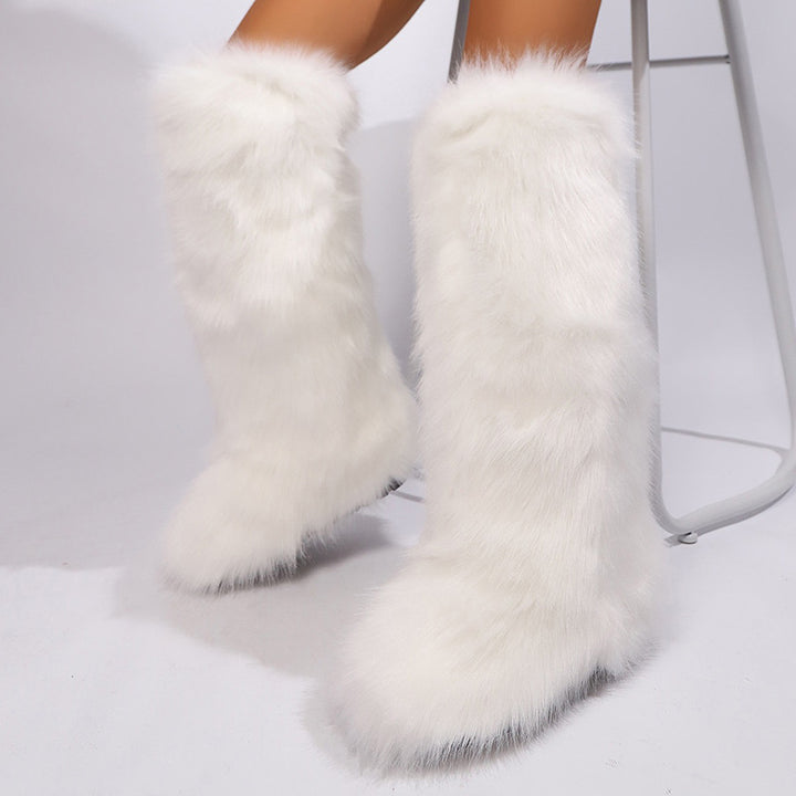 Women’s Long Faux Fur Knee-High Boots