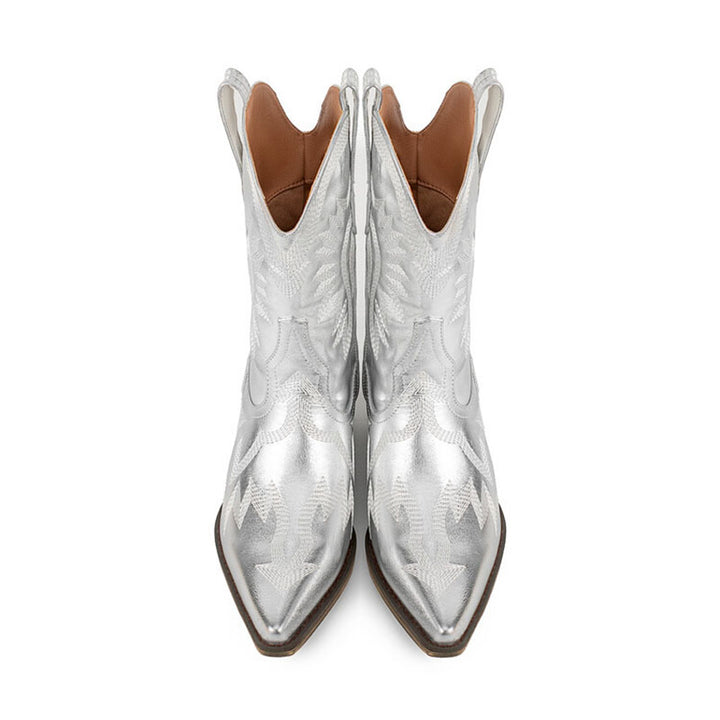 Women's Embroidered Mid-Calf Cowboy Boots