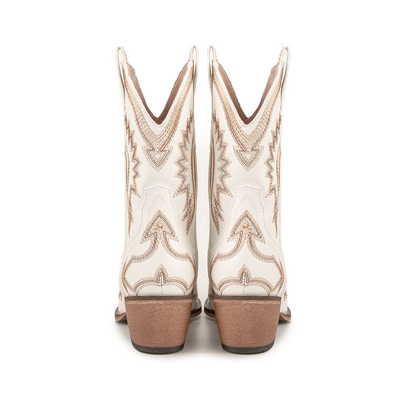 Women's Embroidered Mid-Calf Cowboy Boots