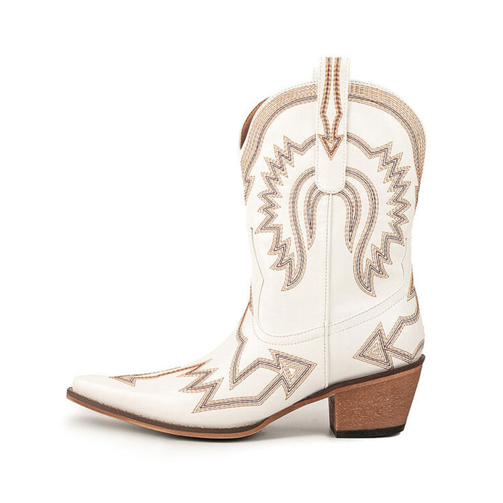 Women's Embroidered Mid-Calf Cowboy Boots
