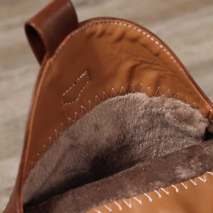 brown Women's Metallic Mid-high Cowboy Boots For Music Festival/Live House Party/Clubbing