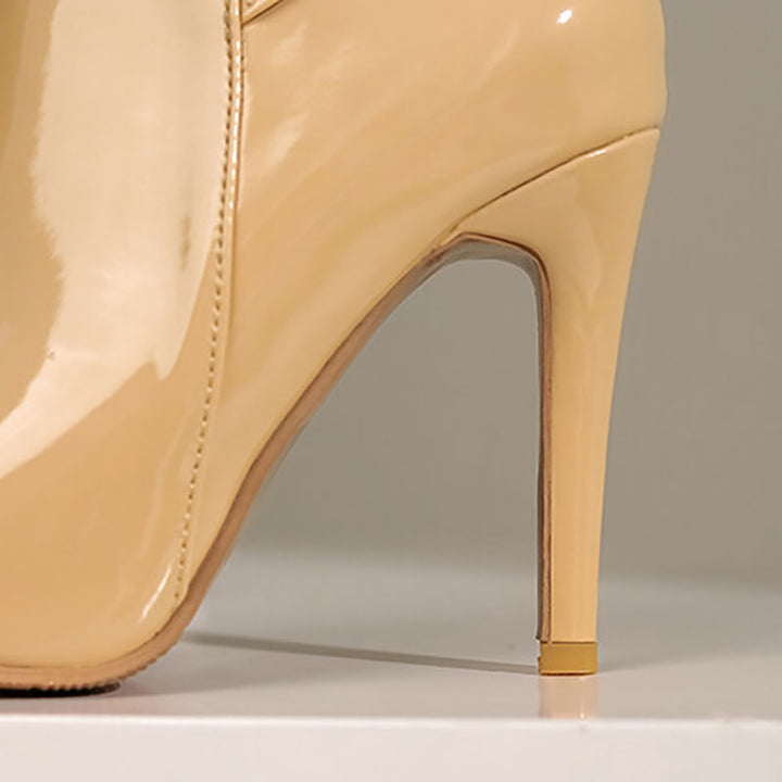 Women’s Glossy Pointed Toe Stiletto Ankle Boots
