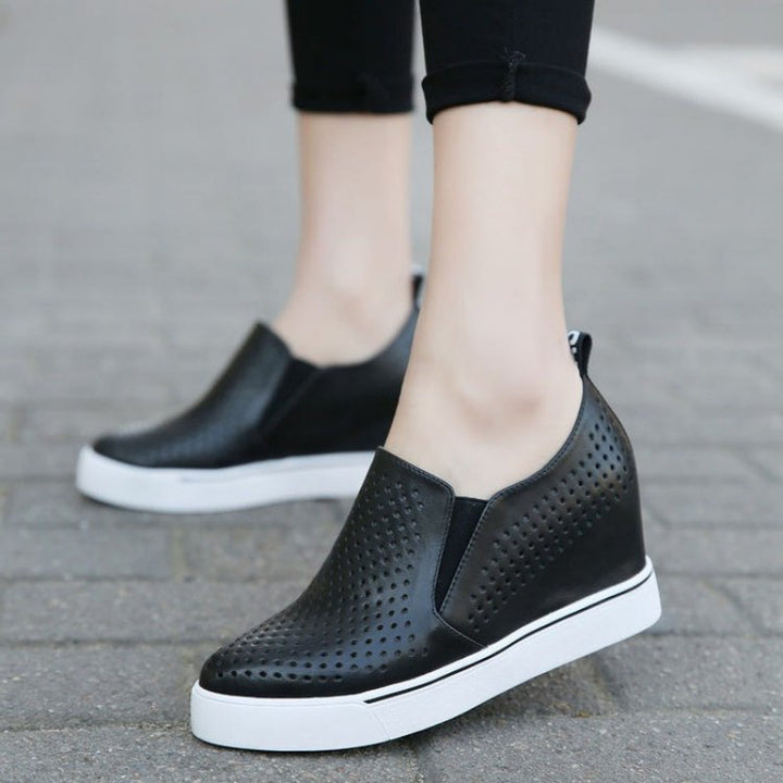 Women's Perforated Slip-On Wedge Sneakers