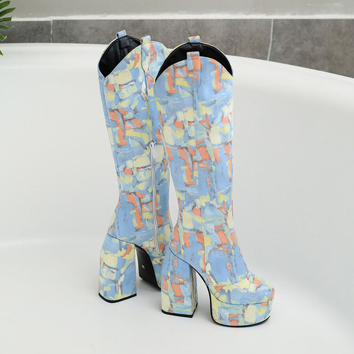 Women's Chunky Platform Knee-High Boots