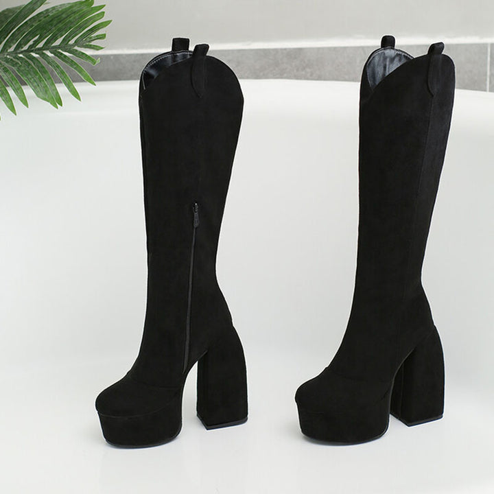 Women's Chunky Platform Knee-High Boots