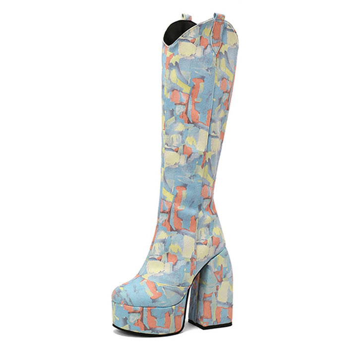 Women's Chunky Platform Knee-High Boots
