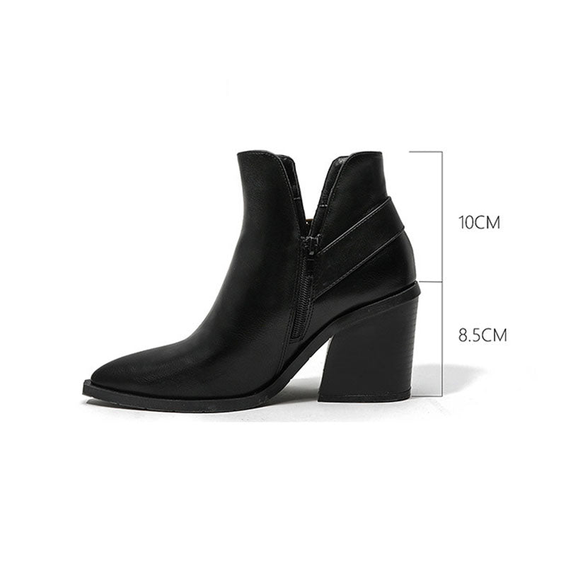 Women's Pointed-Toe Ring-Buckle Ankle Boots