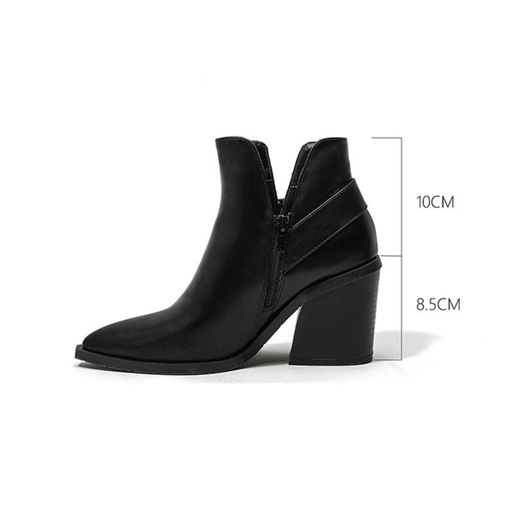 Women's Pointed-Toe Ring-Buckle Ankle Boots