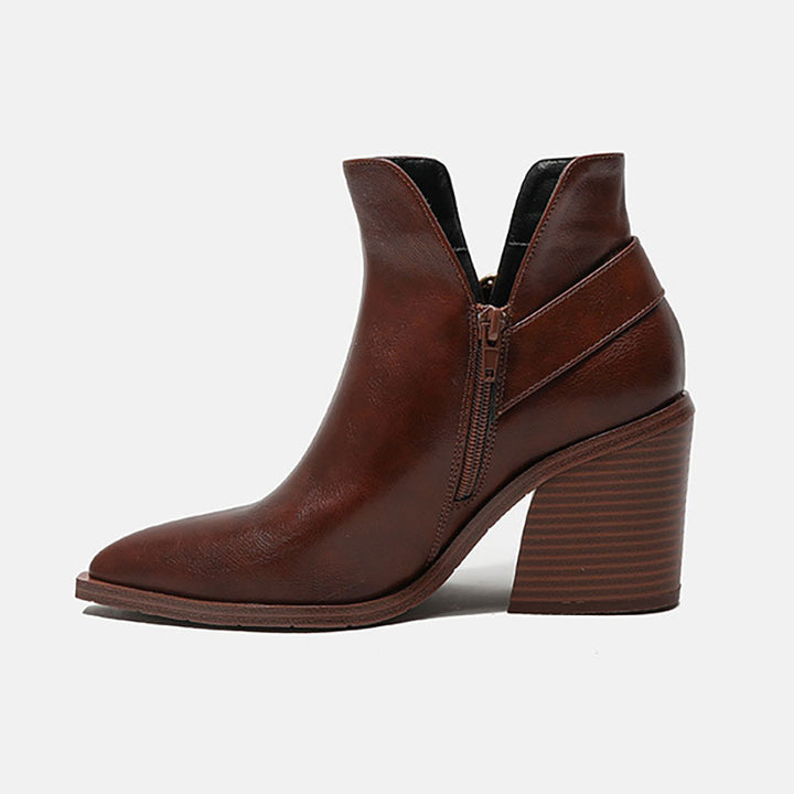 Women's Pointed-Toe Ring-Buckle Ankle Boots