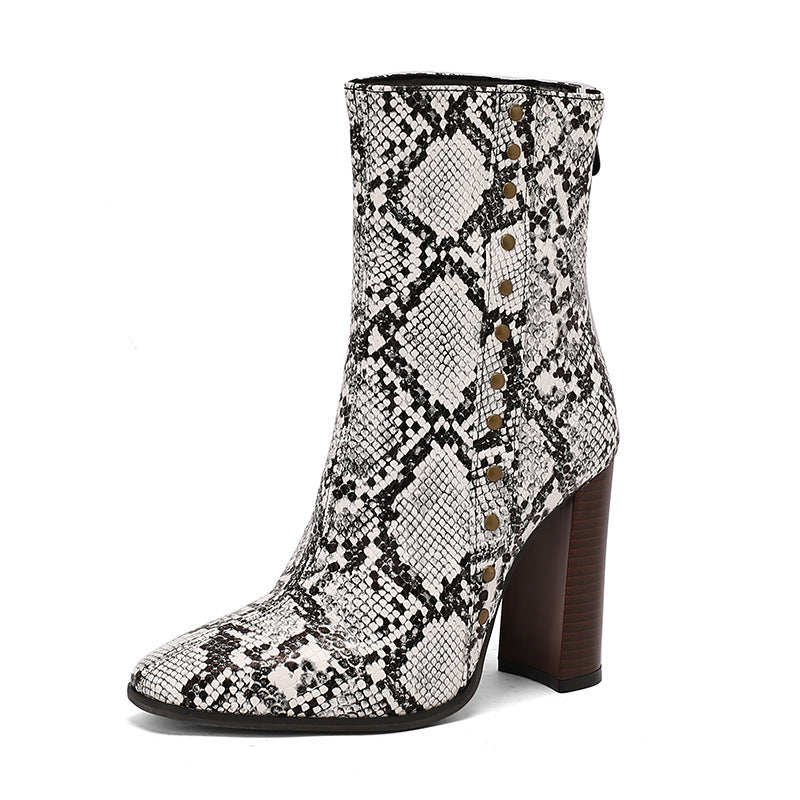 Women's Studded Block-Heel Ankle Boots