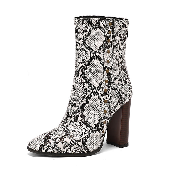 Women's Studded Block-Heel Ankle Boots