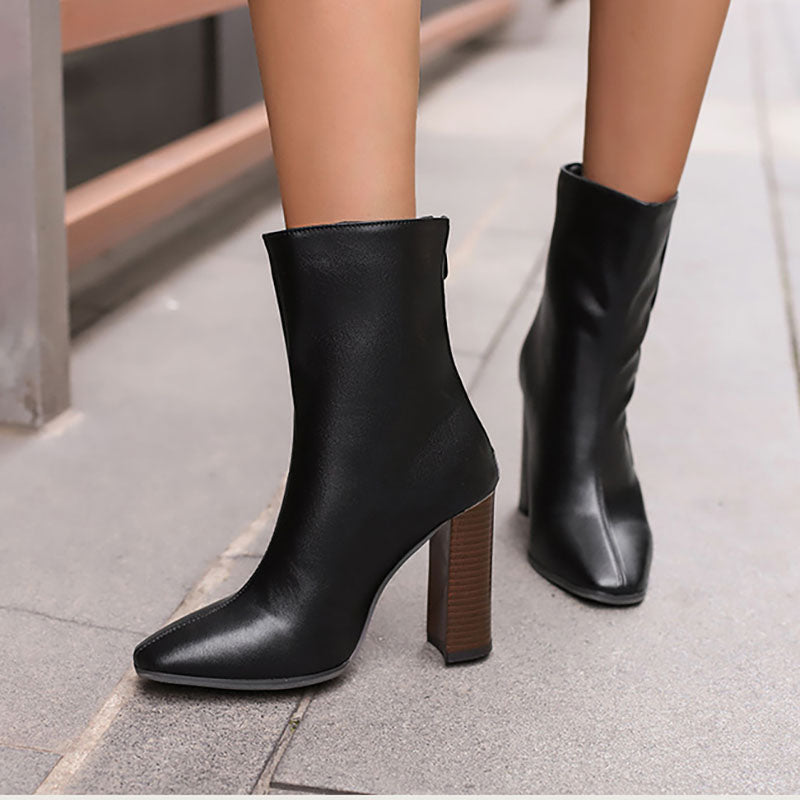Women's Studded Block-Heel Ankle Boots