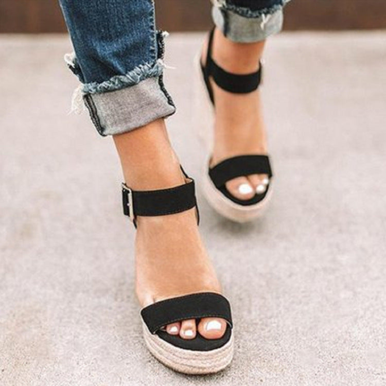 Women’s Espadrille Wedge Sandals – Faux Suede Ankle Strap for Resort Looks