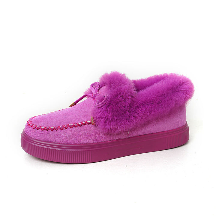 Women’s Faux Fur Bow Moccasin Loafers
