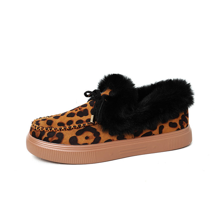 Women’s Faux Fur Bow Moccasin Loafers