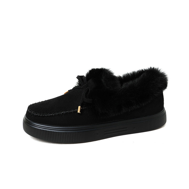 Women’s Faux Fur Bow Moccasin Loafers