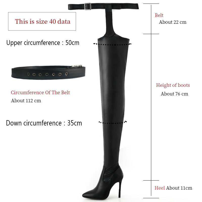 Women’s Waist-Belt Thigh-High Boots
