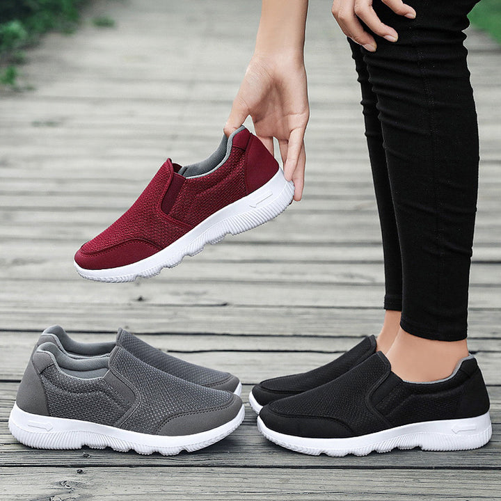 Women's flat slip on sneakers comfy walking slip resistant