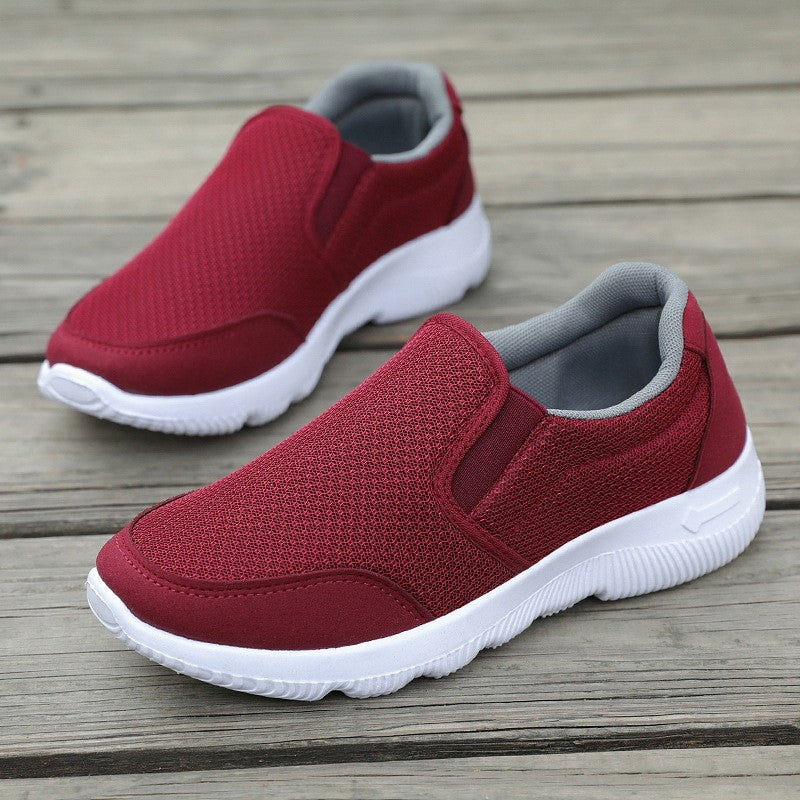 Women's flat slip on sneakers comfy walking slip resistant